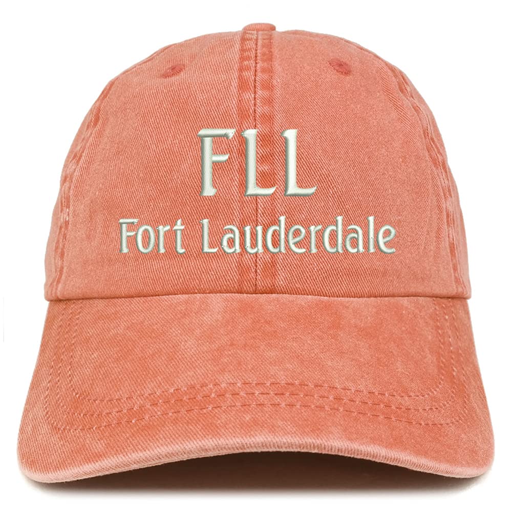 Trendy Apparel Shop FLL Fort Lauderdale Embroidered Pigment Dyed Washed Baseball Cap
