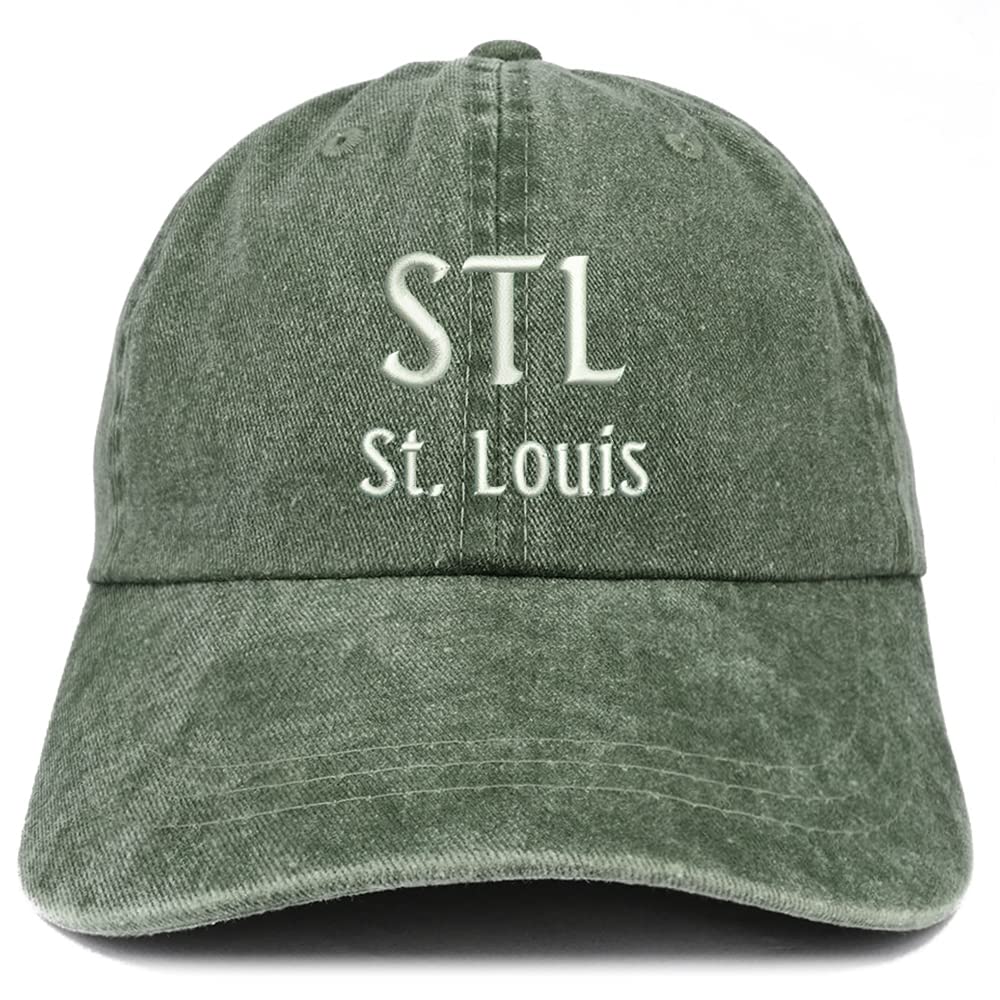 Trendy Apparel Shop STL St. Louis Embroidered Pigment Dyed Washed Baseball Cap