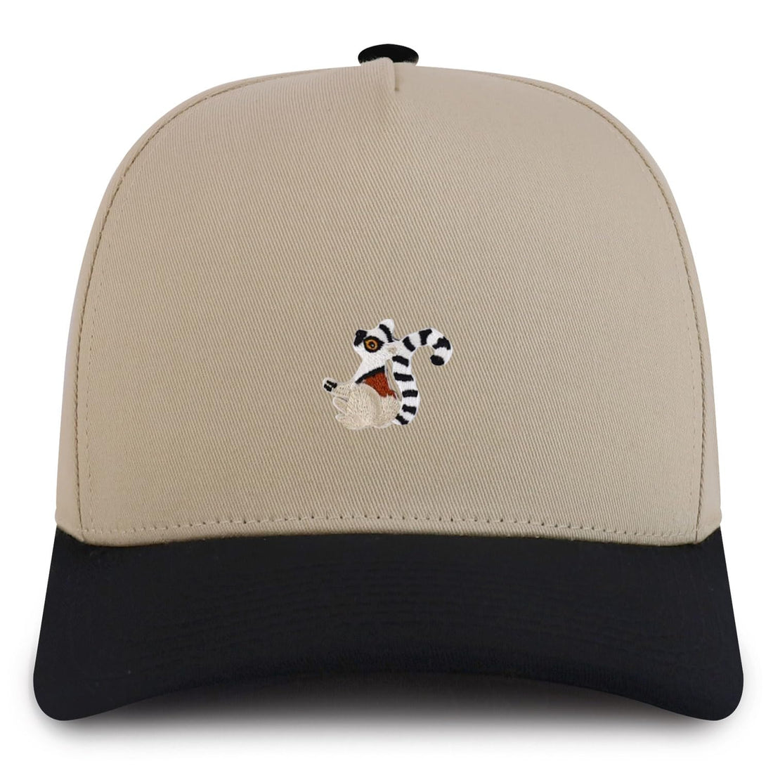 Trendy Apparel Shop Lemur Patch Cotton 5 Panel Structured Snapback Cap