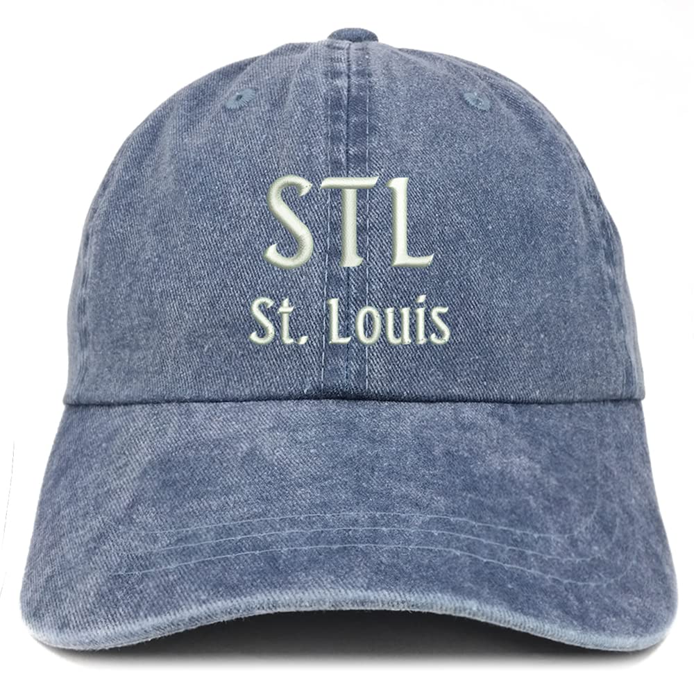 Trendy Apparel Shop STL St. Louis Embroidered Pigment Dyed Washed Baseball Cap