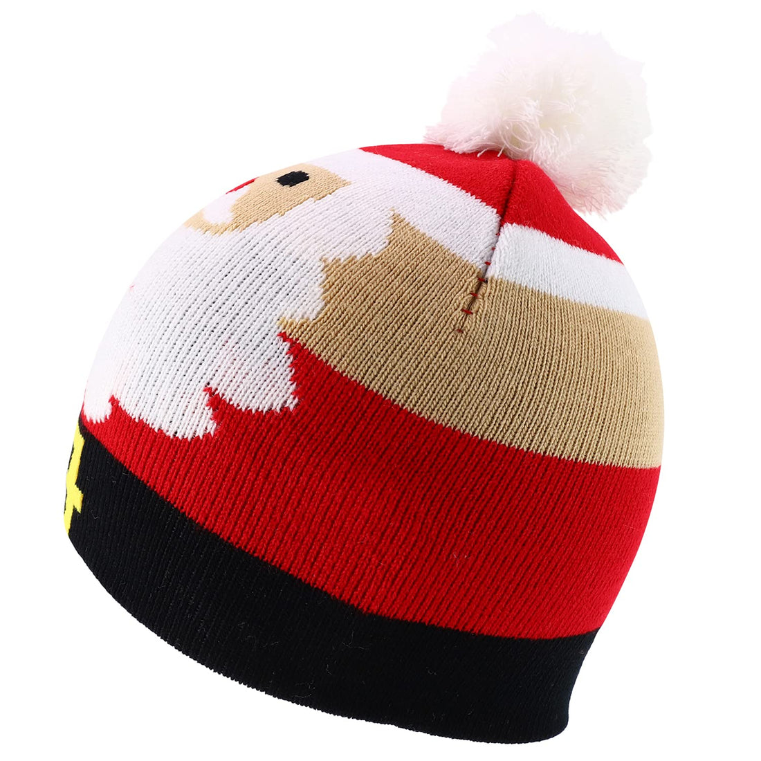 Trendy Apparel Shop 7 Styles Kids Christmas Winter Short Beanies with Pompom