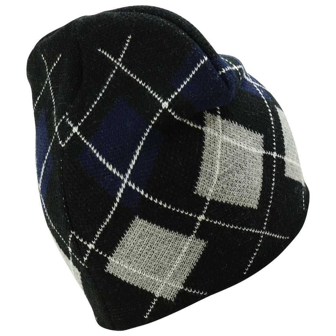 Trendy Apparel Shop Acrylic Warm Winter Argyle Knit Beanie Hat