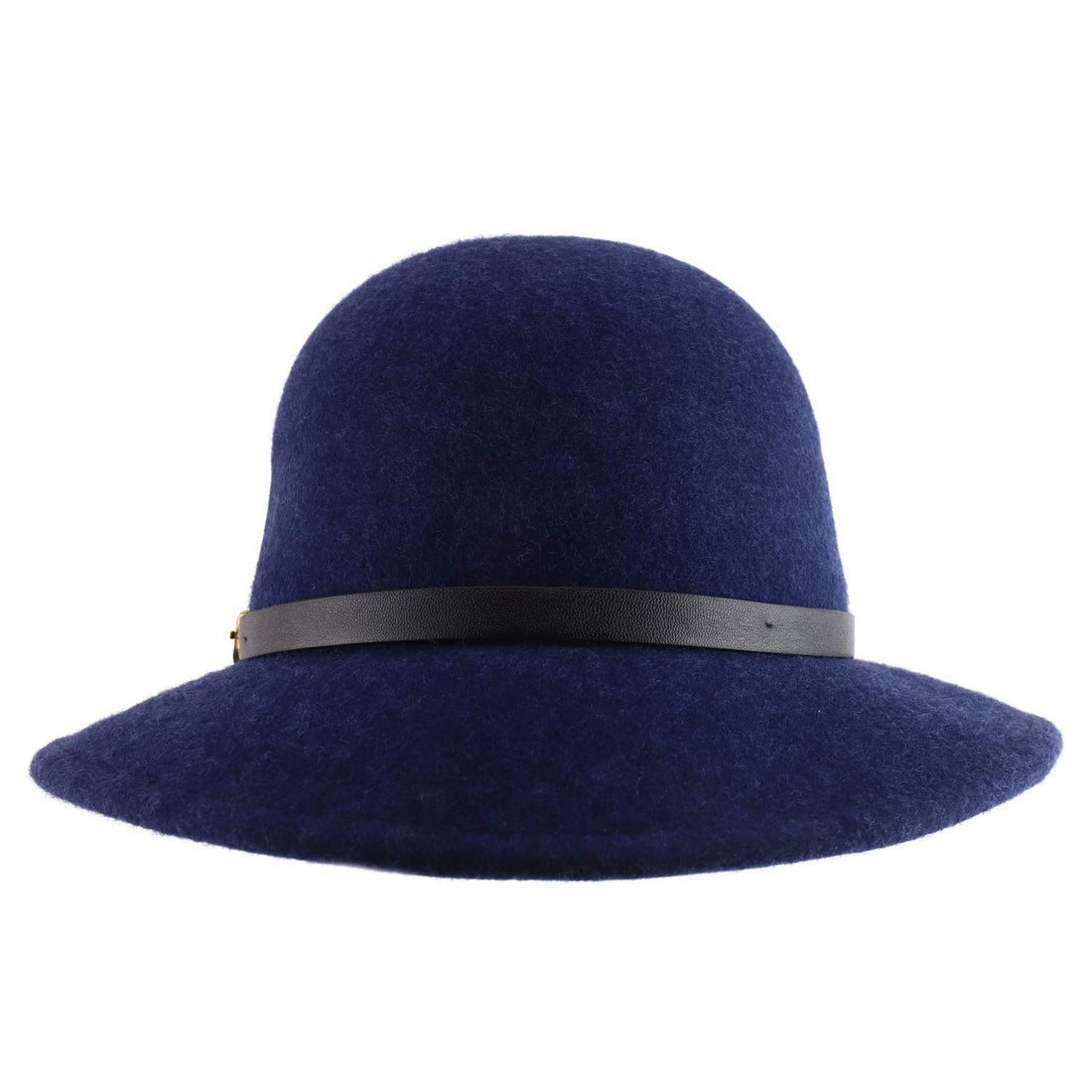Trendy Apparel Shop Women's Wool Felt Leather Buckle Band Bucket Cloche Hat