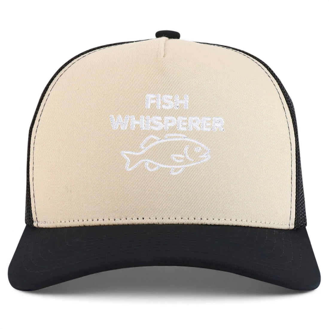 Trendy Apparel Shop Fish Whisperer Embroidered 5 Panel Snapback Trucker Cap
