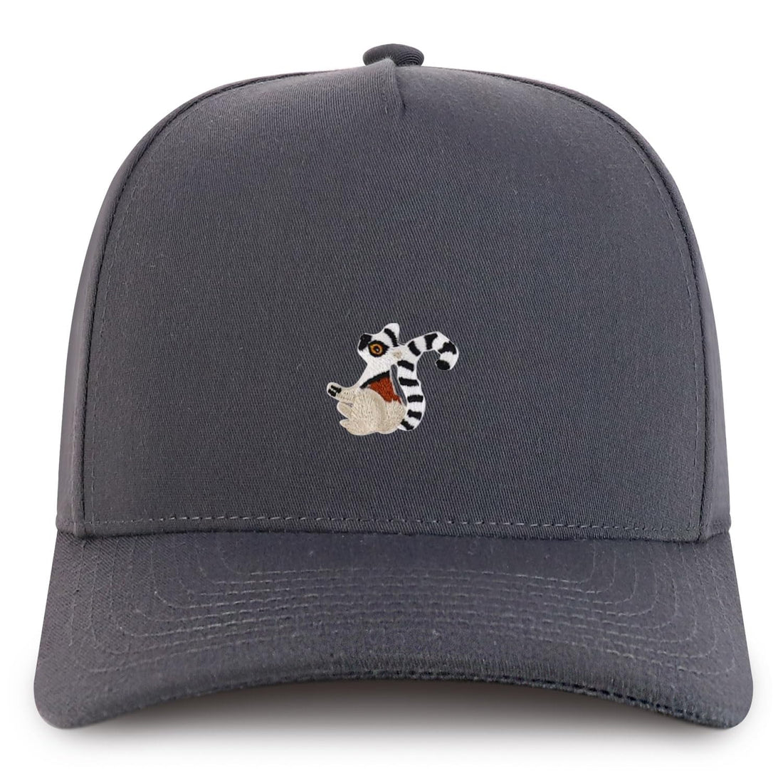 Trendy Apparel Shop Lemur Patch Cotton 5 Panel Structured Snapback Cap