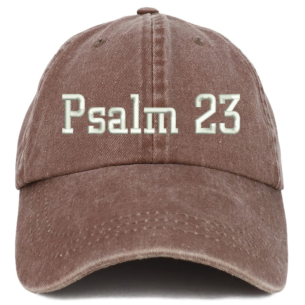 Trendy Apparel Shop Psalm 23 Washed Pigment Dyed Baseball Cap