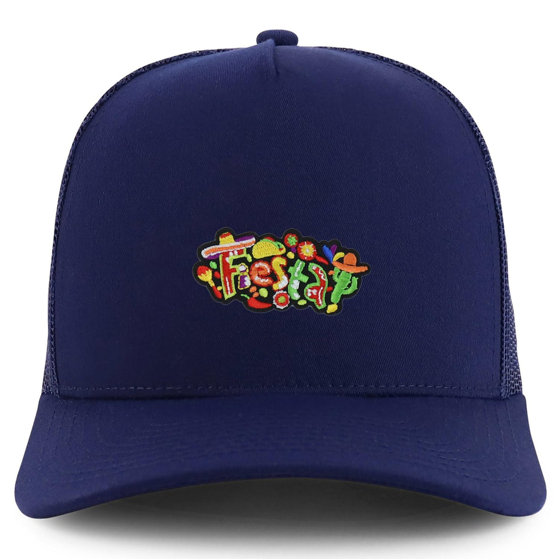 Trendy Apparel Shop Mexican Fiesta Party Embroidered Patch Trucker Cap