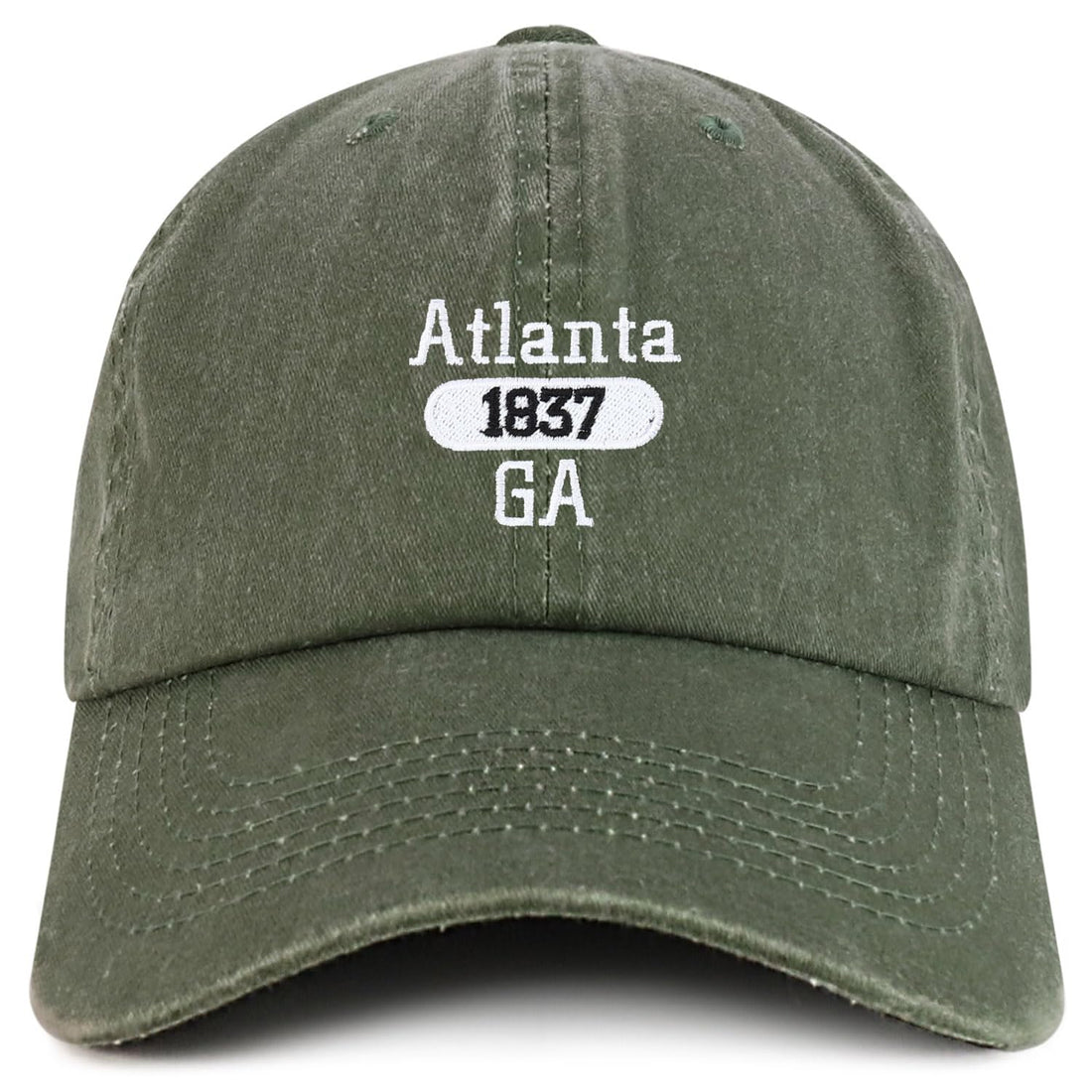 Trendy Apparel Shop Atlanta Est.1837 Embroidered Pigment Dyed Cotton Baseball Cap