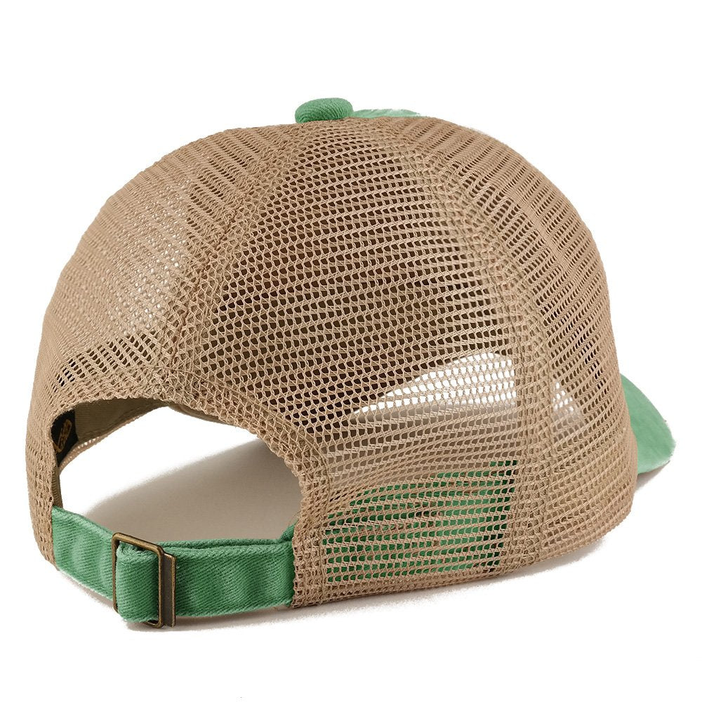 Trendy Apparel Shop #Me Too Movement Embroidered Frayed Bill Trucker Mesh Cap