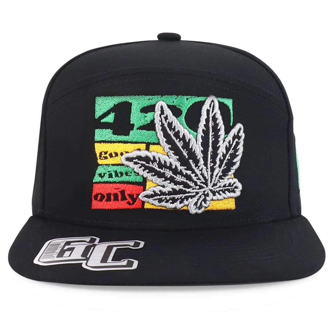 Trendy Apparel Shop 420 Good Vibes Only Embroidered Flatbill Snapback Cap