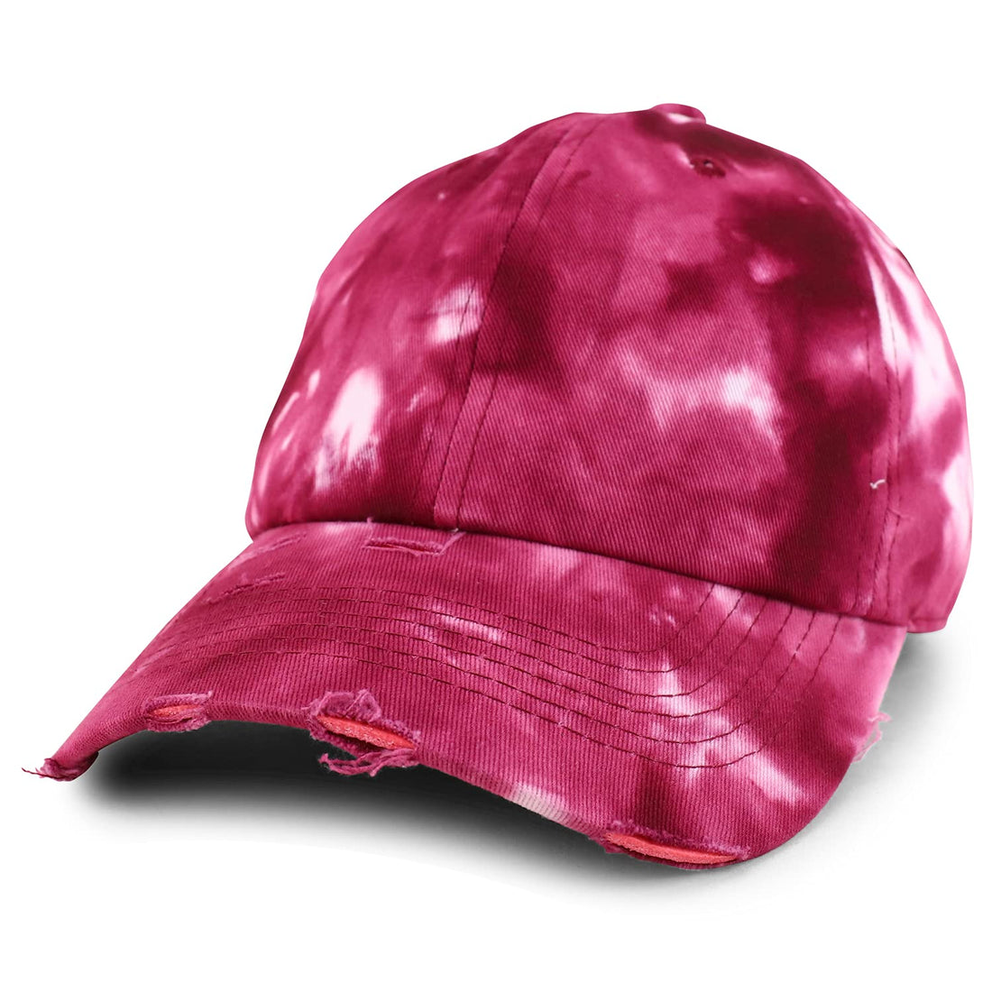 Trendy Apparel Shop Plain Cotton Tie Dyed Patterned Soft Crown Baseball Cap