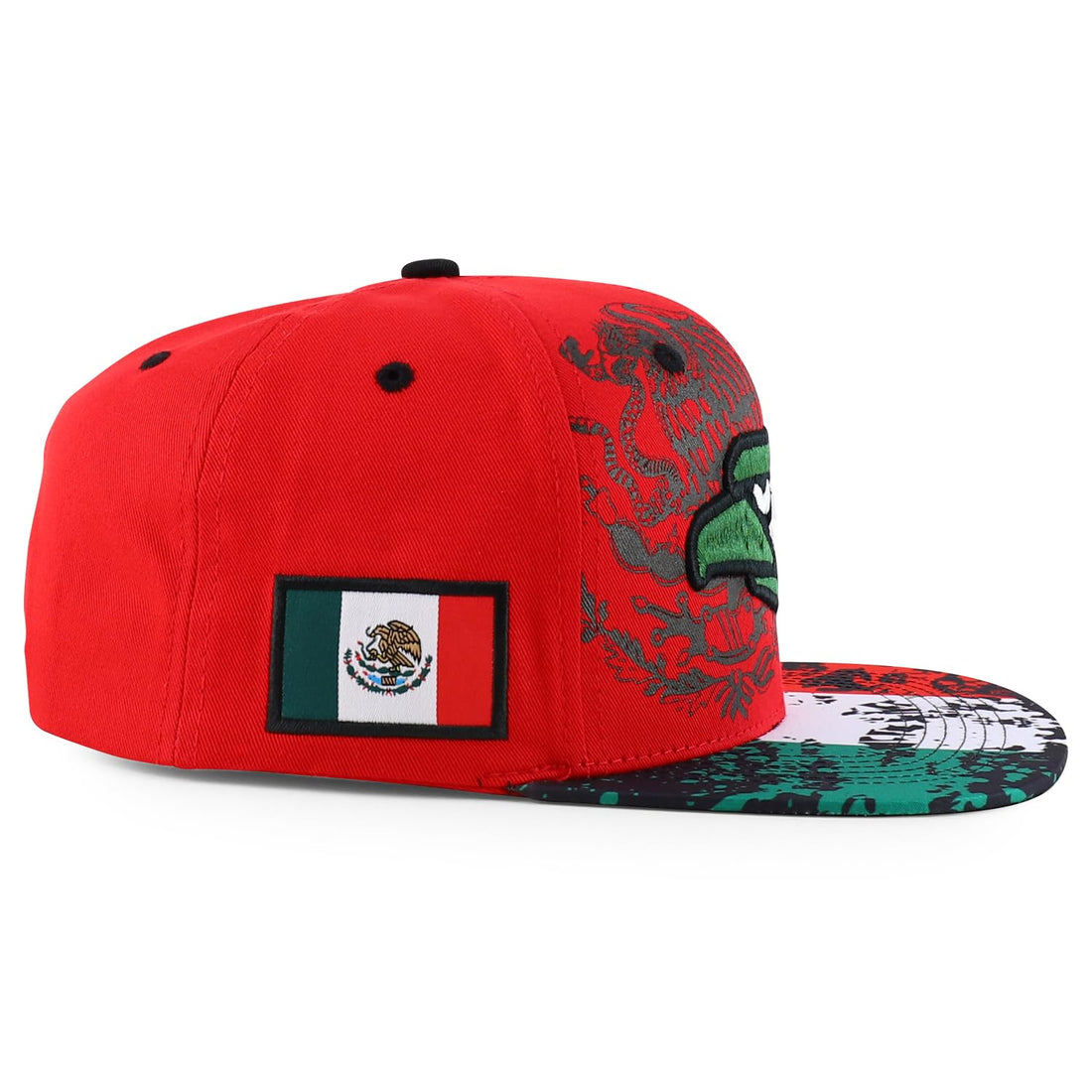 Hecho En Mexico Eagle 3D Embroidered Flat Bill Snapback Cap