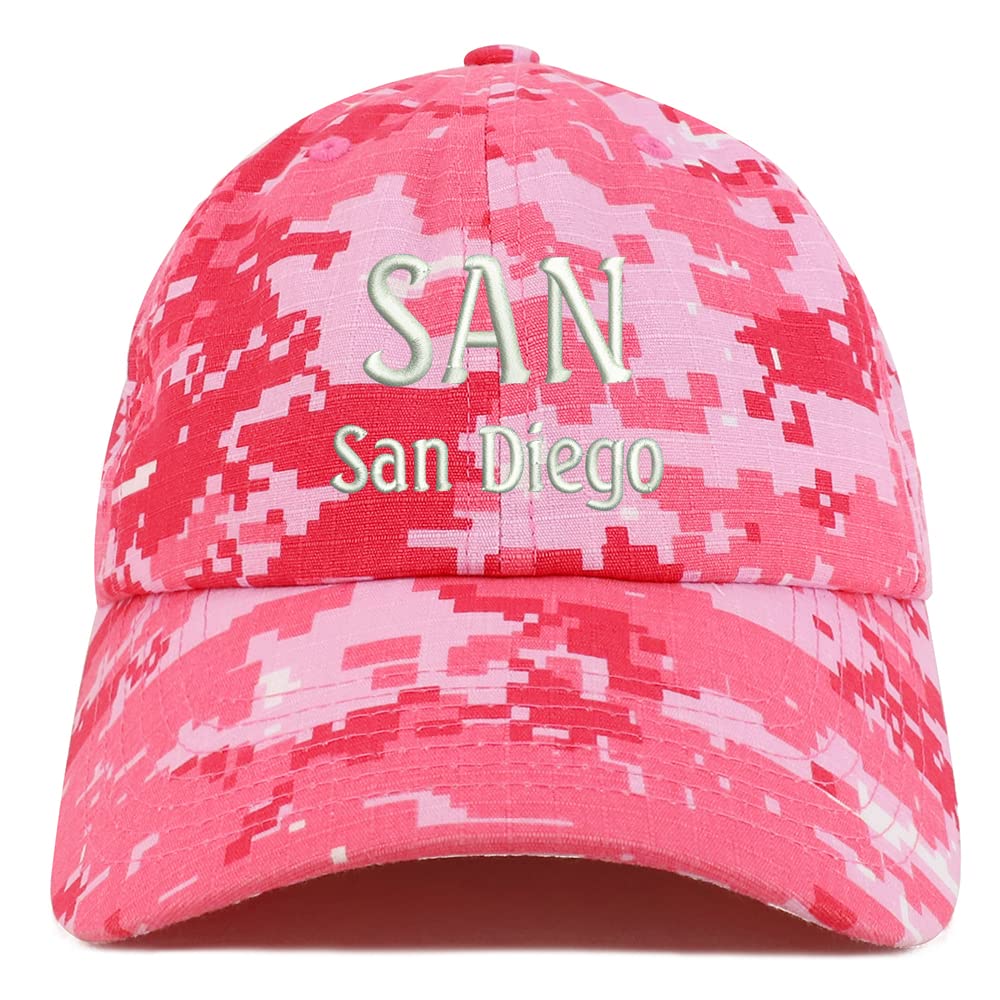 Trendy Apparel Shop SAN San Diego Low Profile Soft Cotton Baseball Cap