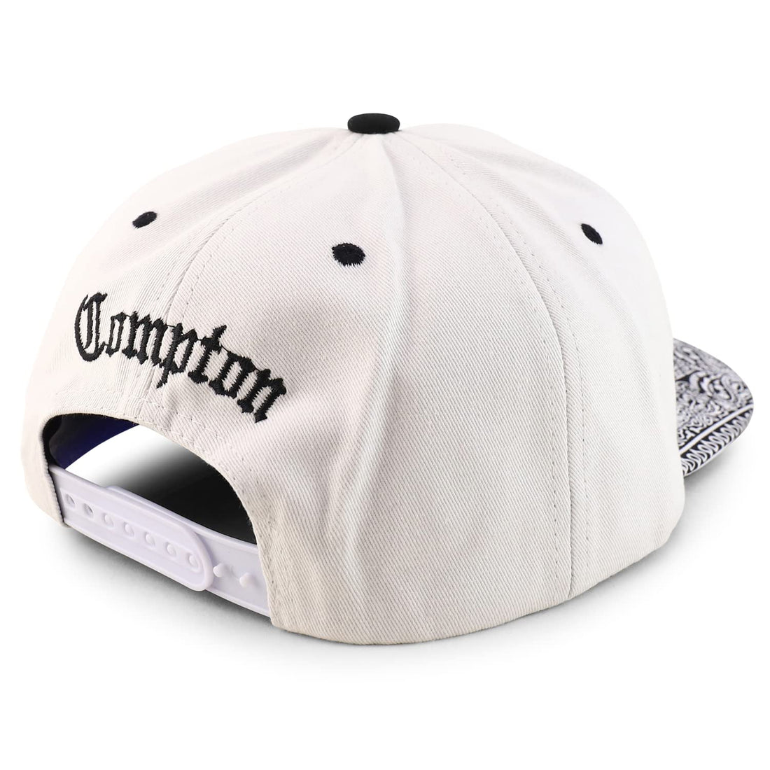 Trendy Apparel Shop Oversize XXL Old English Compton Embroidered Flatbill Snapback Baseball Cap