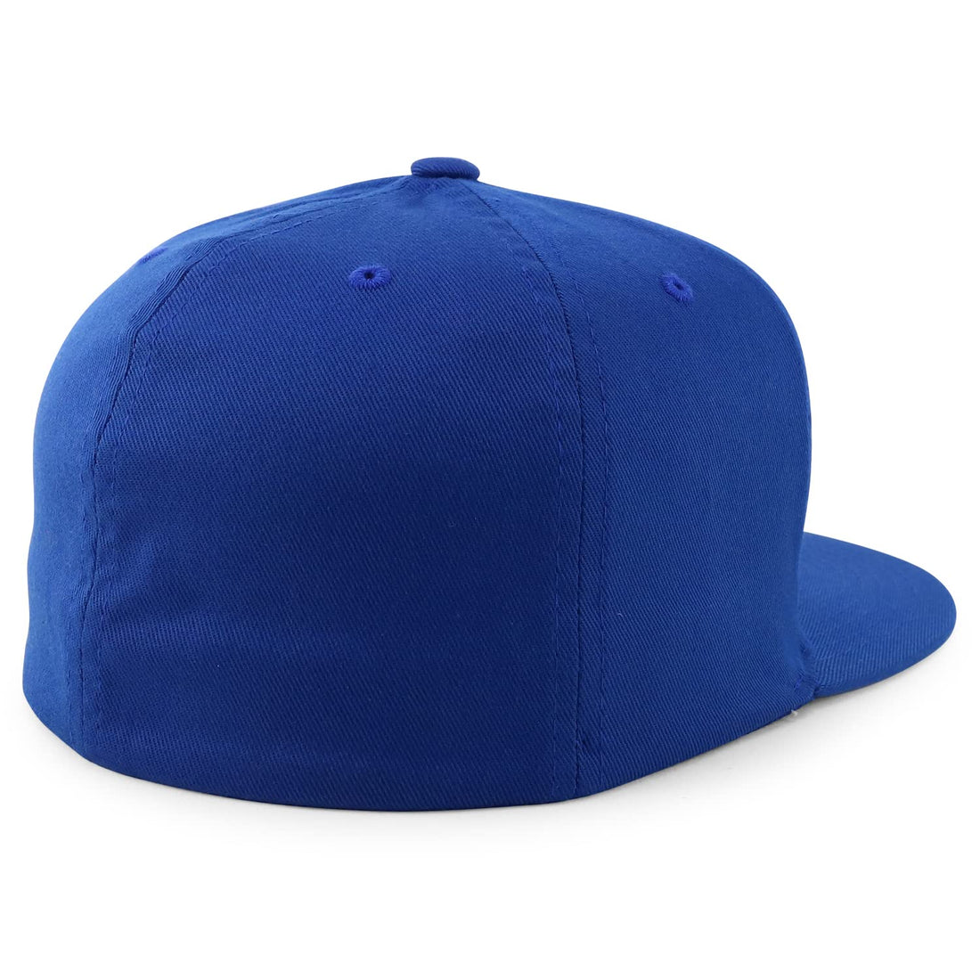 Trendy Apparel Shop 6 Panel Structured Blank Flatbill Fitted Closure Flexfit Cap