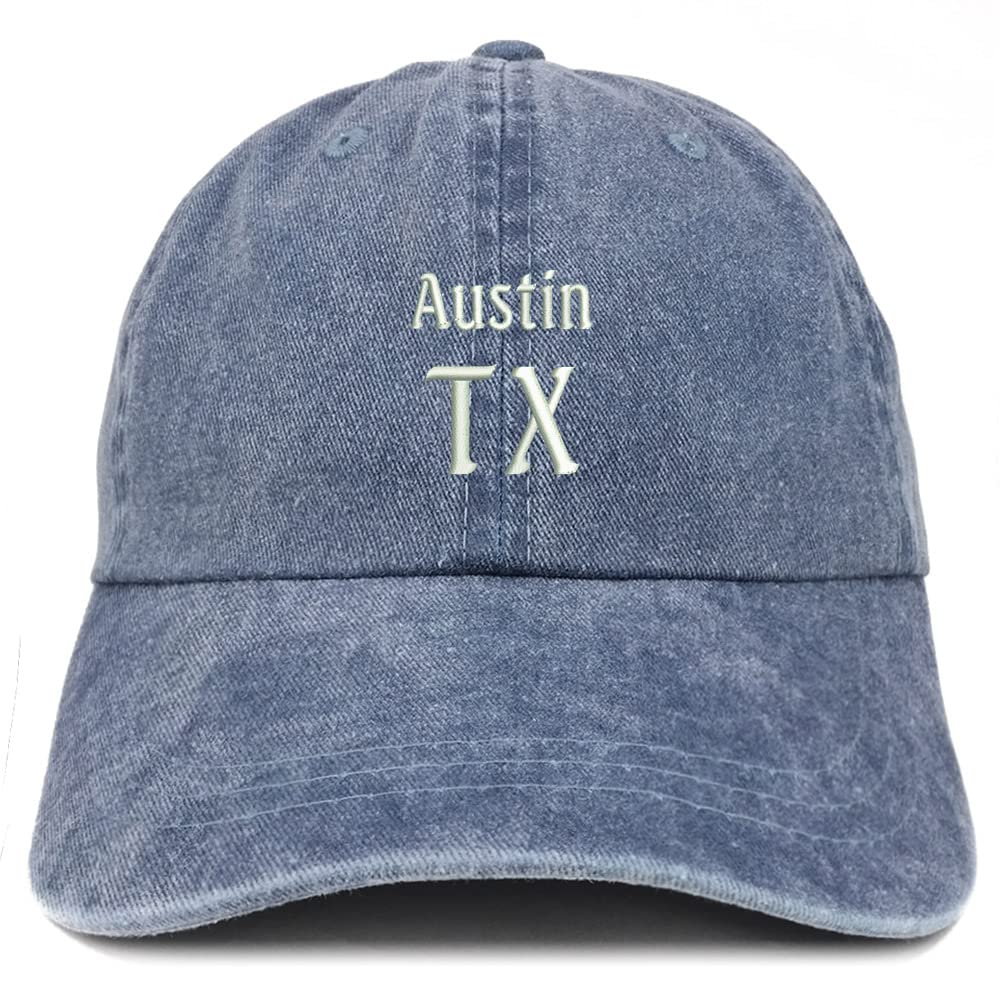 Trendy Apparel Shop Austin TX Embroidered Pigment Dyed Washed Baseball Cap