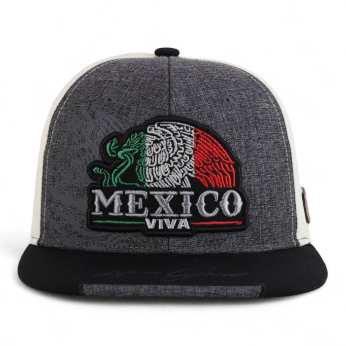 Trendy Apparel Shop Mexico Eagle Embroidered Laser Punching Mesh Back Flatbill Snapback Cap