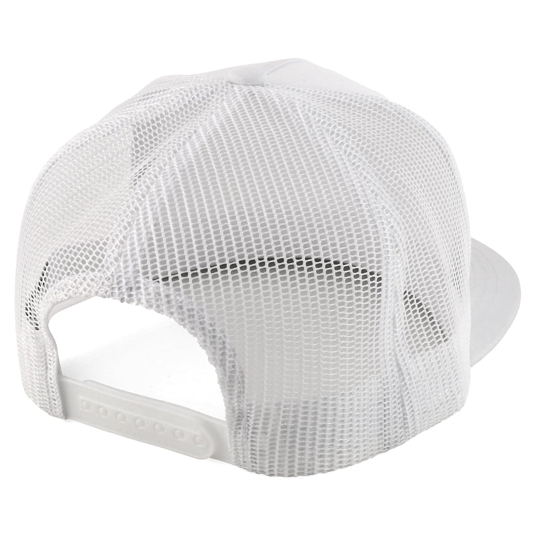 Trendy Apparel Shop Structured High Crown 5 Panel Round Flat Bill Trucker Cap