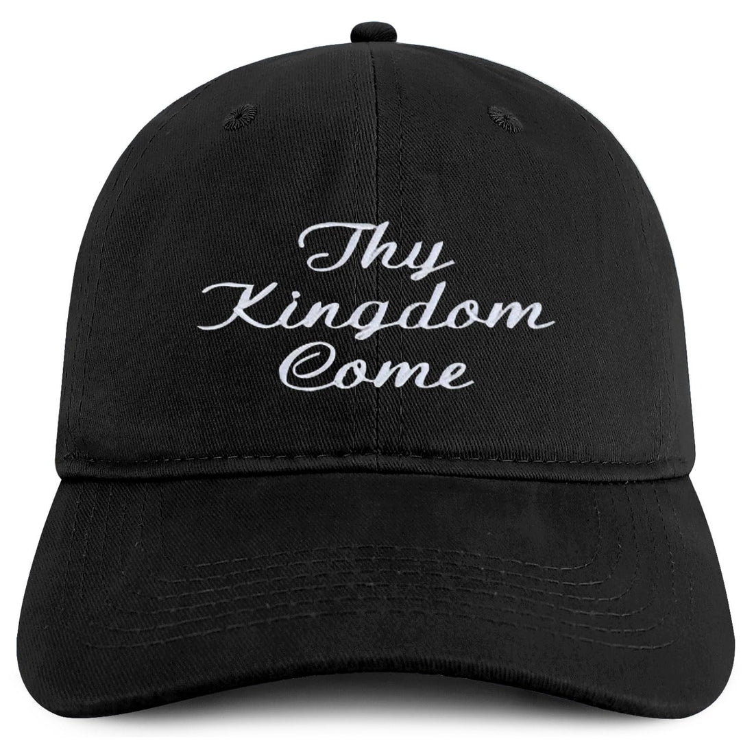 Trendy Apparel Shop Thy Kingdom Come Embroidered Soft Cotton Baseball Cap