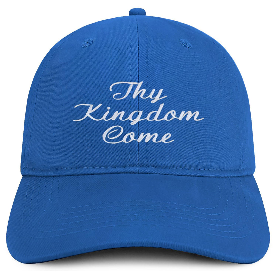 Trendy Apparel Shop Thy Kingdom Come Embroidered Soft Cotton Baseball Cap