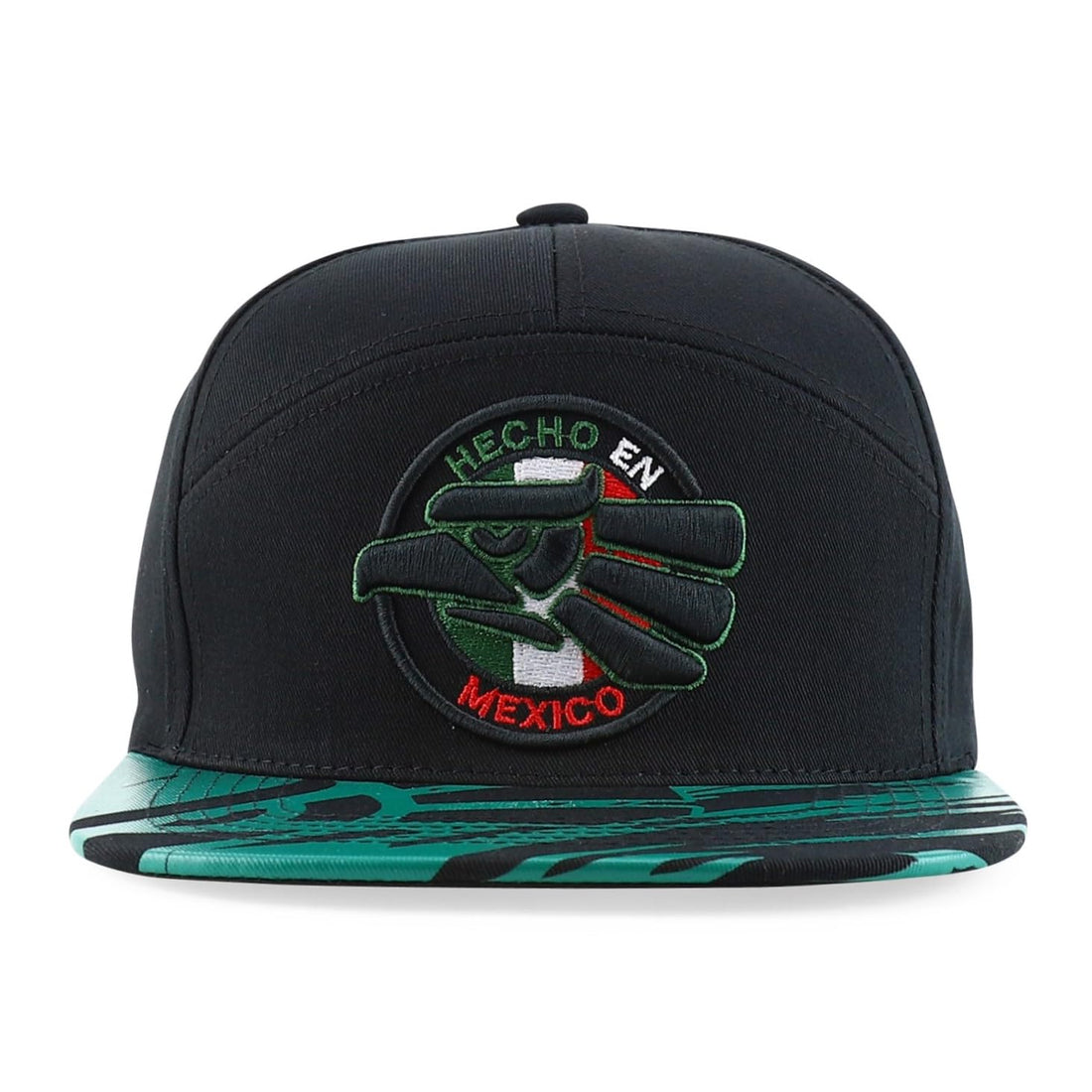 Trendy Apparel Shop Hecho En Mexico 7 Panel Flat Bill Snapback Cap