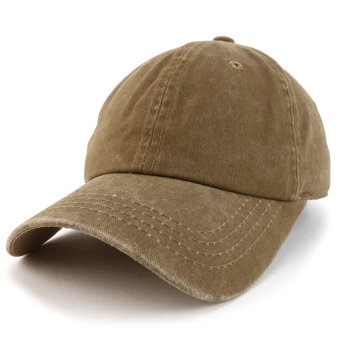 Trendy Apparel Shop Plain Unisex Unstructured Pigment Dyed Washed Baseball Cap