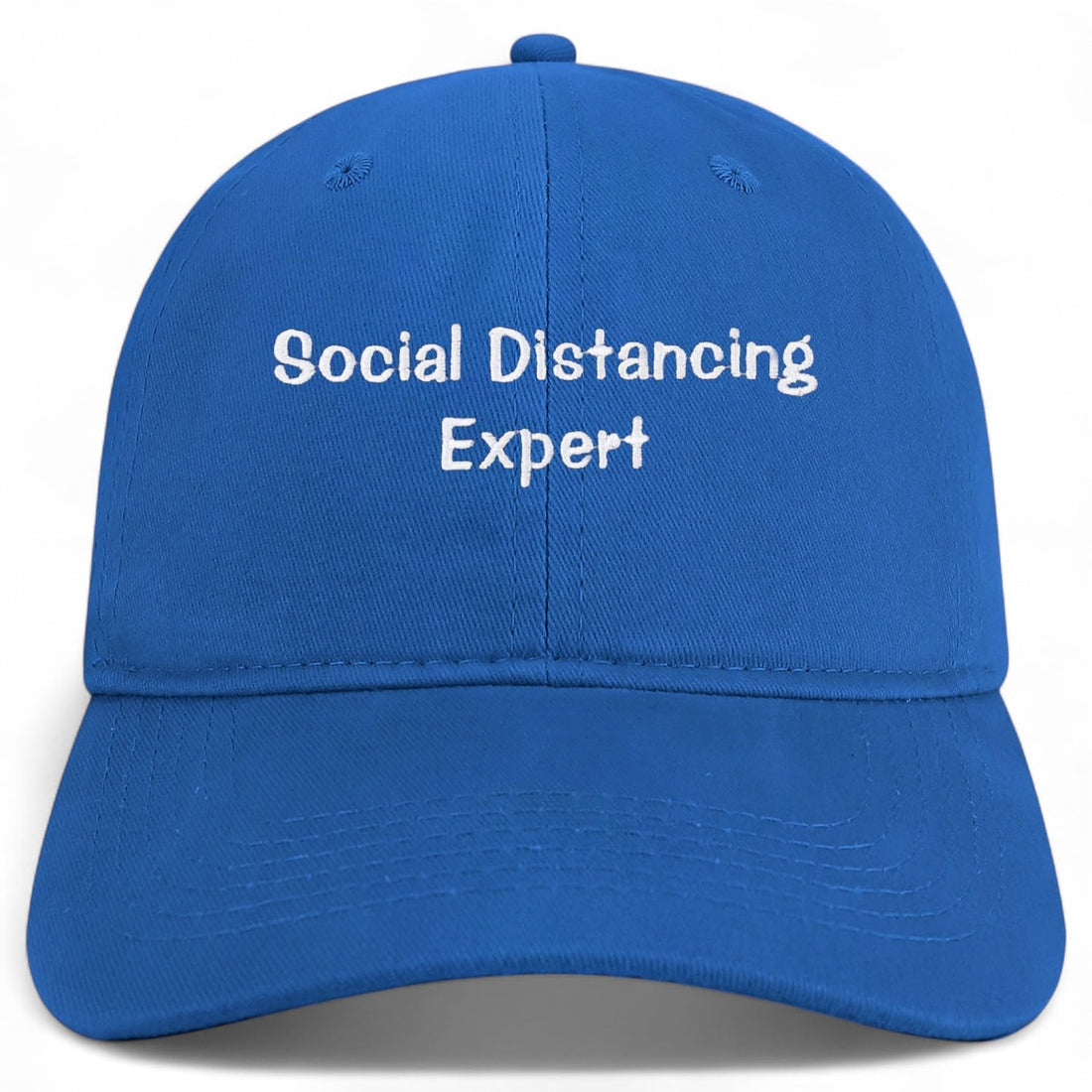 Trendy Apparel Shop Social Distancing Expert Embroidered Cotton Unstructured Low Profile Dad Hat