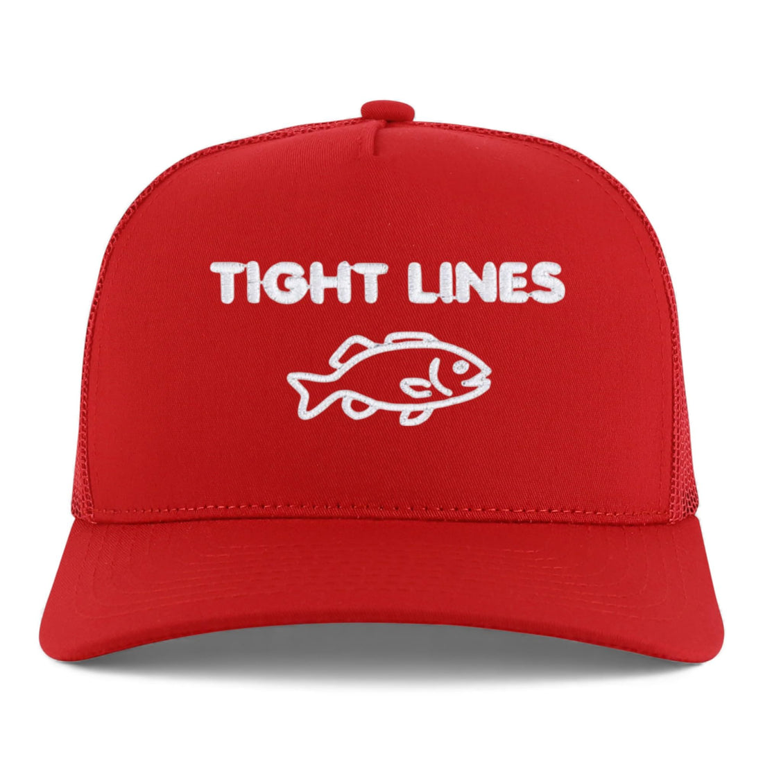 Trendy Apparel Shop Tight Lines Embroidered 5 Panel Snapback Trucker Cap