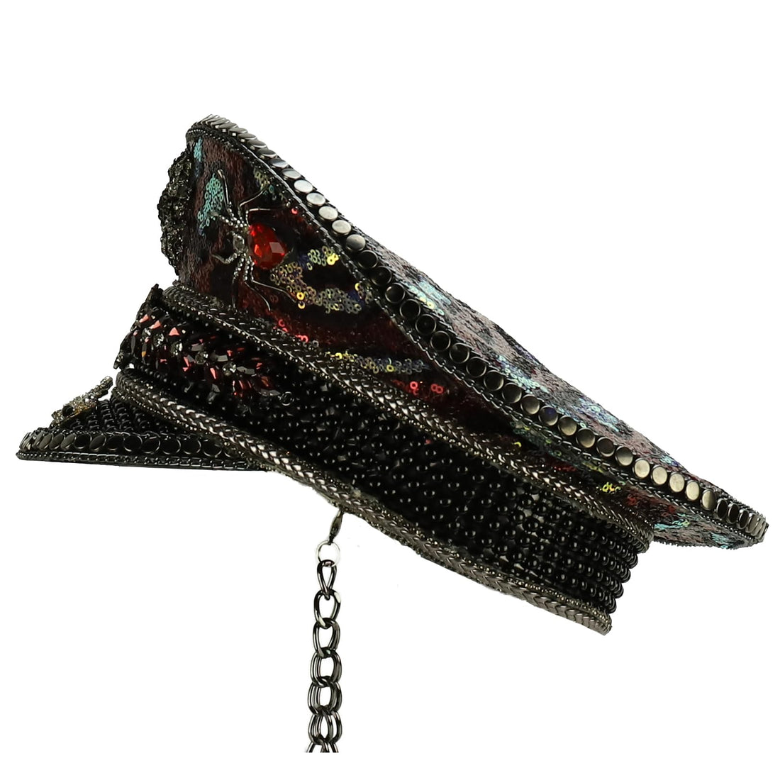 Trendy Apparel Shop Festival Party Sparkly Sequin Rhinestone Captain Hat