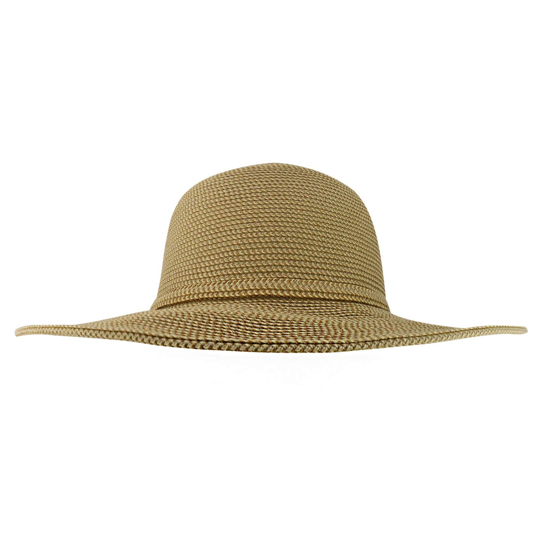 Trendy Apparel Shop UPF 50+ Paper Braid Tweed 4" Flat Brim Sun Shade Hat