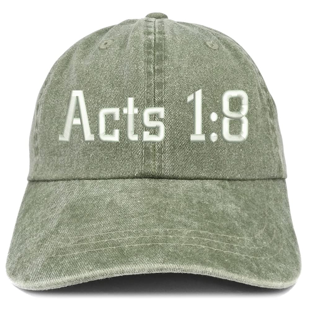 Trendy Apparel Shop Acts 1:8 Washed Pigment Dyed Baseball Cap