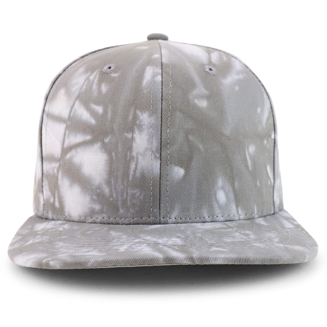 Trendy Apparel Shop Plain 100% Cotton Tie Dyed Pattern Flatbill Snapback Baseball Cap