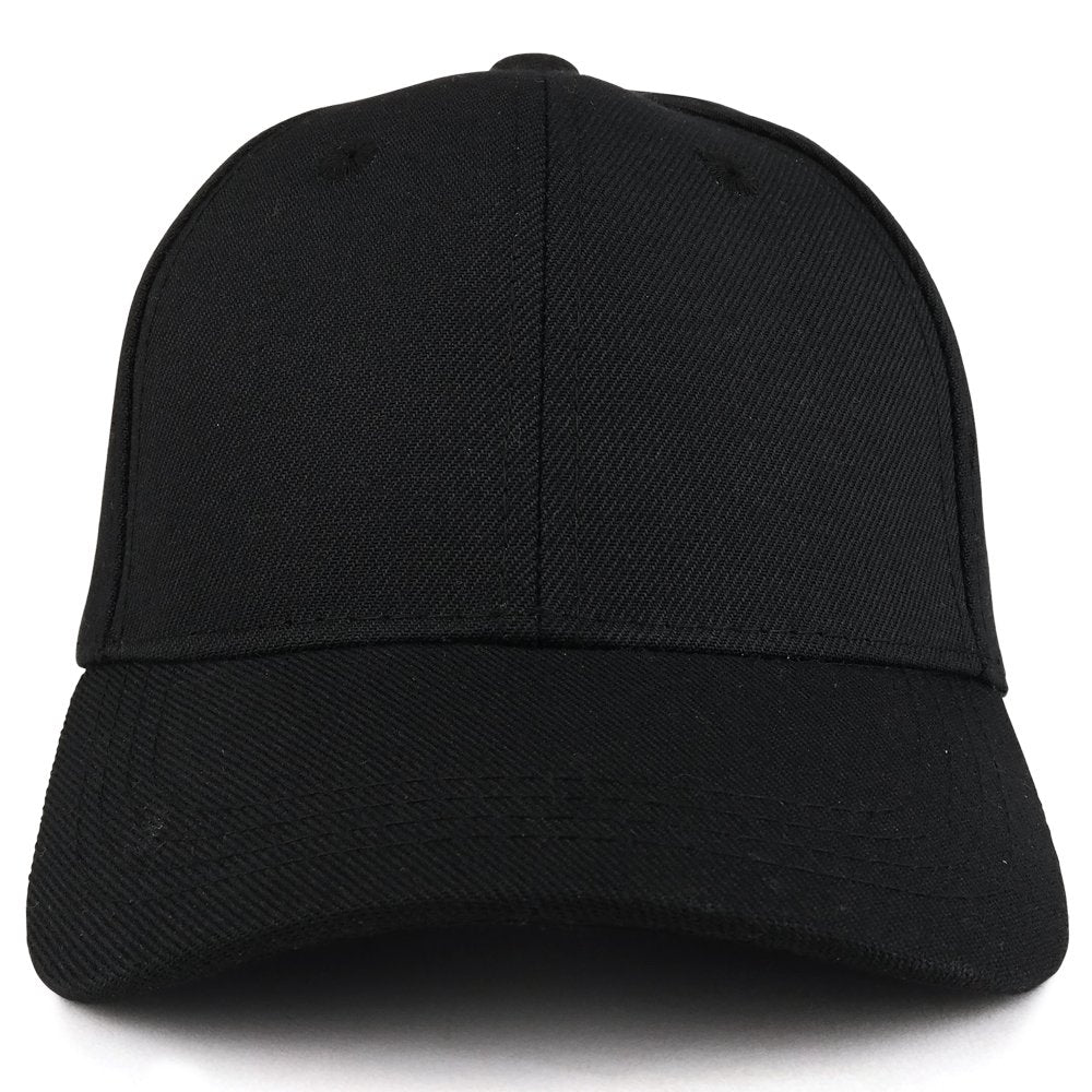 Trendy Apparel Shop Plain Youth Size Kid's Adjustable Structured Baseball Cap