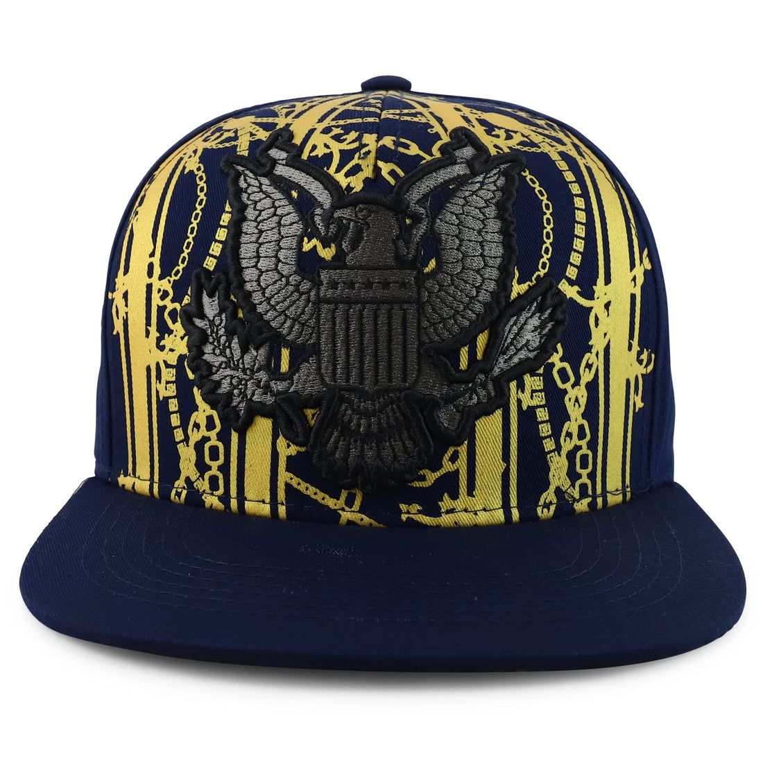 Trendy Apparel Shop Money Eagle Embroidered Flatbill Snapback Baseball Cap