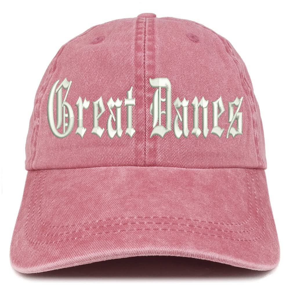 Trendy Apparel Shop Old English Great Danes Washed Pigment Dyed Baseball Cap