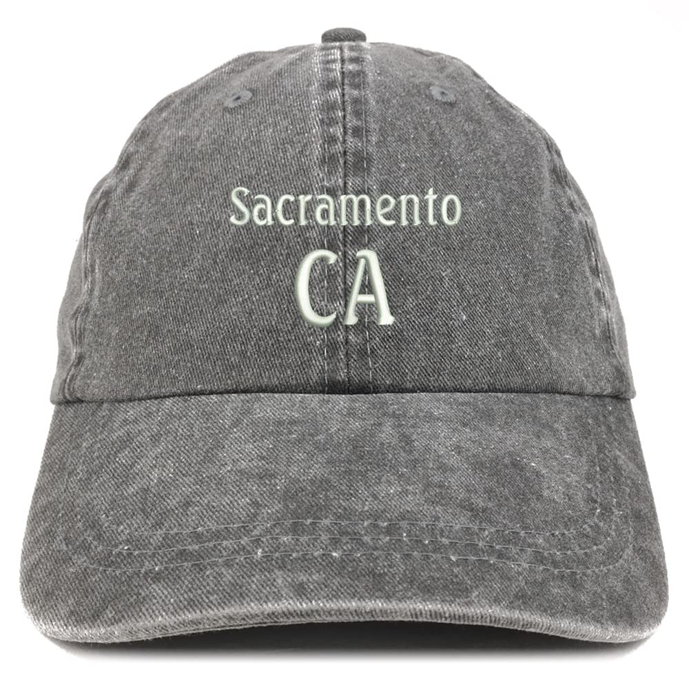 Trendy Apparel Shop Sacramento CA Embroidered Pigment Dyed Washed Baseball Cap