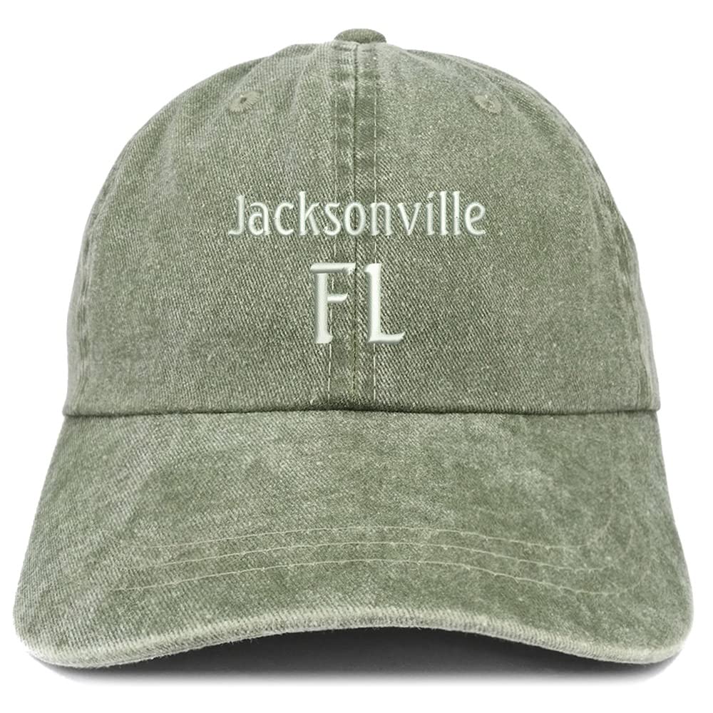 Trendy Apparel Shop Jacksonville FL Embroidered Pigment Dyed Washed Baseball Cap