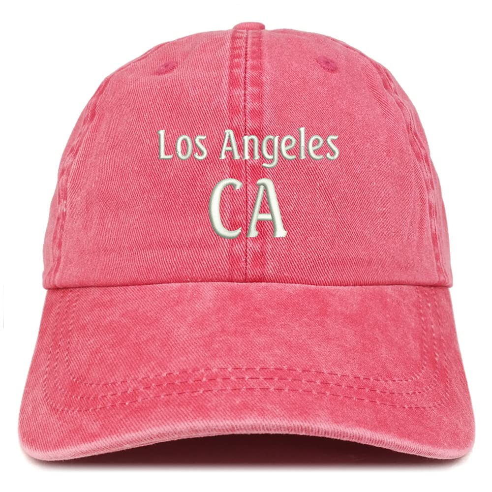 Trendy Apparel Shop Los Angeles CA Embroidered Pigment Dyed Washed Baseball Cap