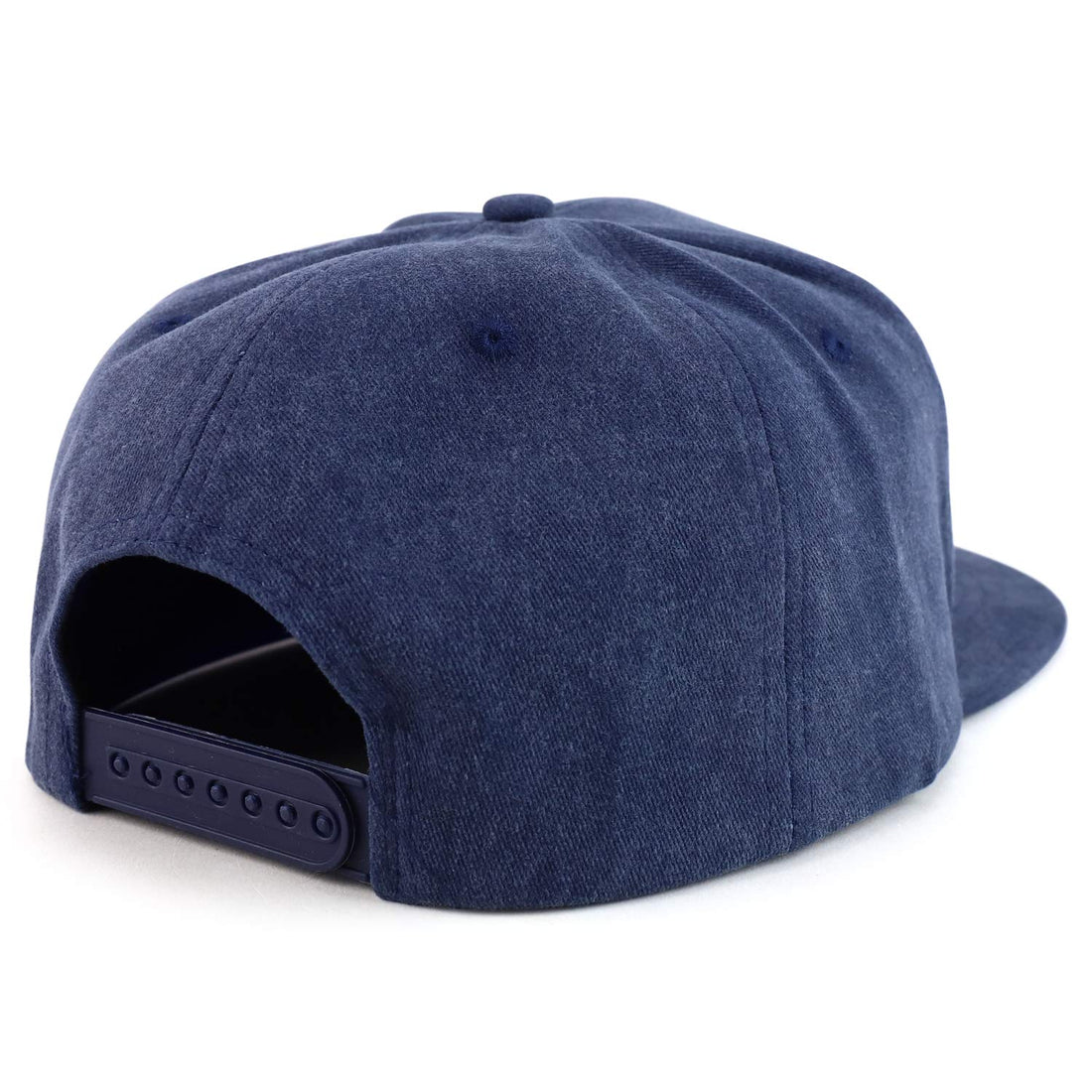 Trendy Apparel Shop Oversized XXL Plain Pigment Dyed Flatbill Snapback Cap