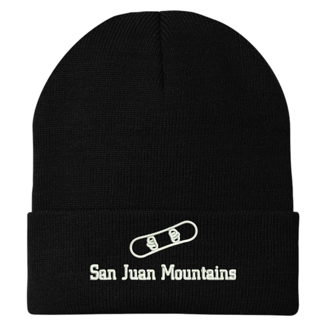 Trendy Apparel Shop San Juan Mountains Snowboard Logo Embroidered Long Cuff Beanie