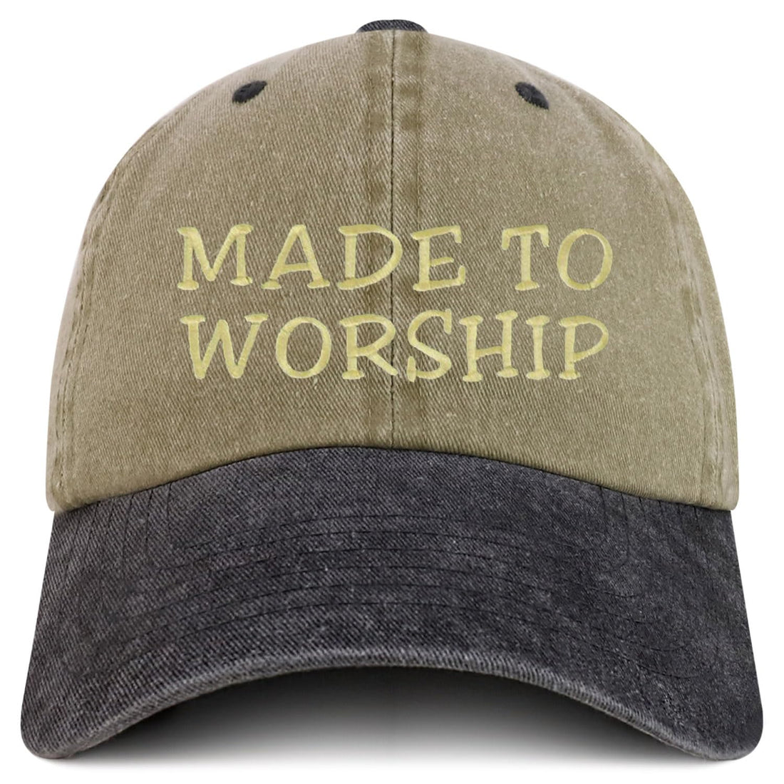 Trendy Apparel Shop Made to Worship Embroidered Pigment Dyed Cotton Baseball Cap
