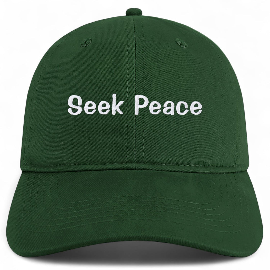Trendy Apparel Shop Seek Peace Embroidered Cotton Unstructured Low Profile Dad Hat
