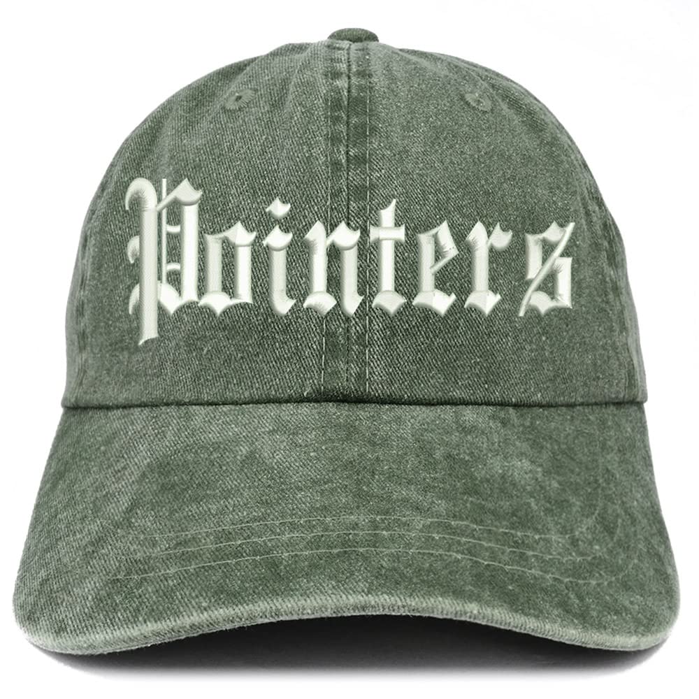 Trendy Apparel Shop Old English Pointers Washed Pigment Dyed Baseball Cap