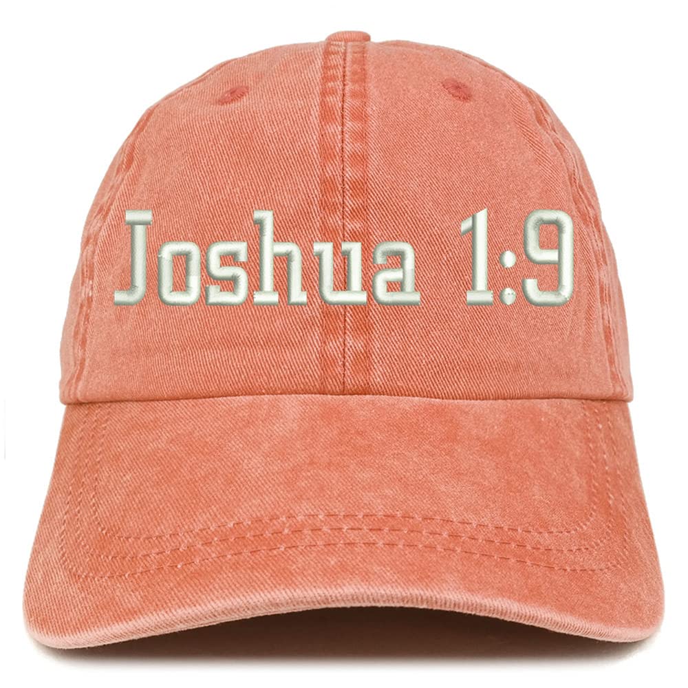 Trendy Apparel Shop Joshua 1:9 Washed Pigment Dyed Baseball Cap