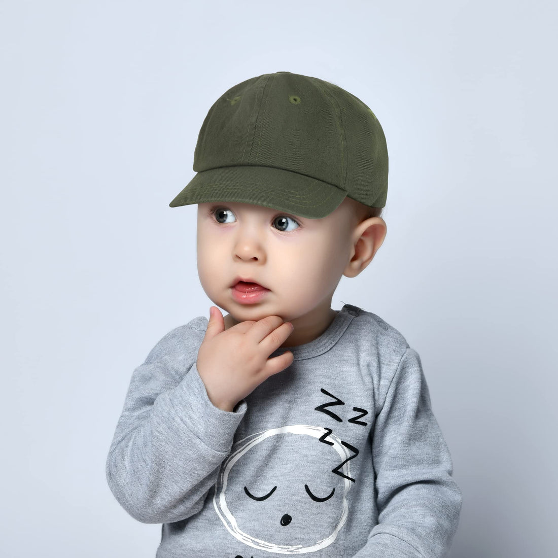 Trendy Apparel Shop Baby Infant Plain Unstructured Adjustable Baseball Cap