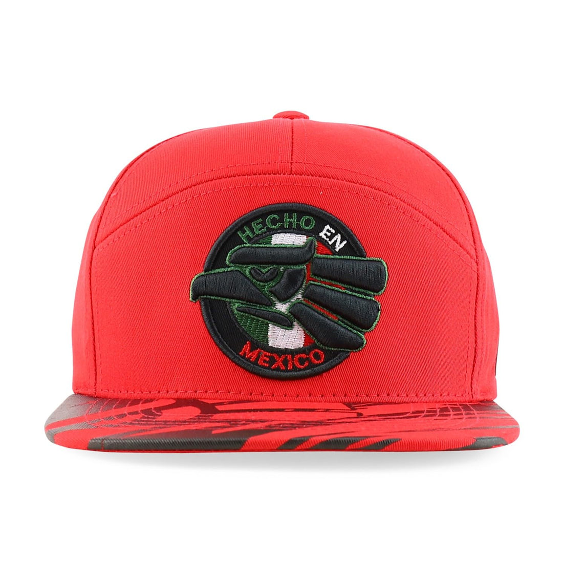 Trendy Apparel Shop Hecho En Mexico 7 Panel Flat Bill Snapback Cap