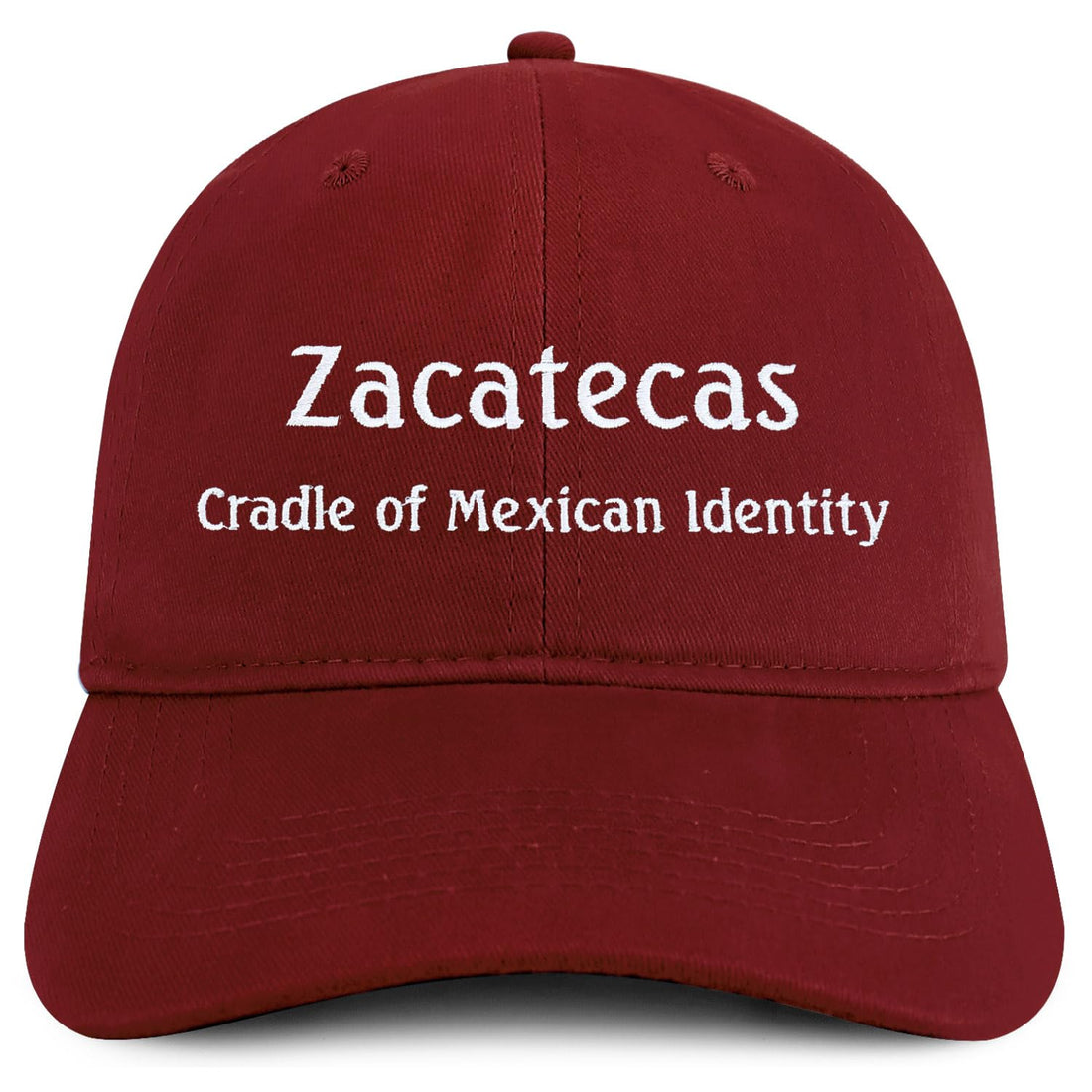 Trendy Apparel Shop Zacatecas Cradle of Mexican Identity Embroidered Cotton Low Profile Dad Hat