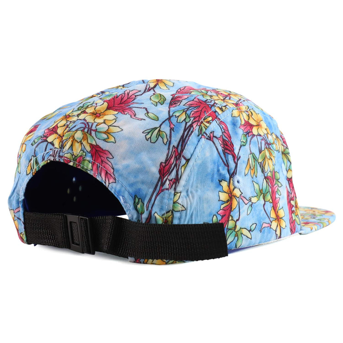Trendy Apparel Shop Men's 5 Panel Blossom Floral Design Baseball Cap