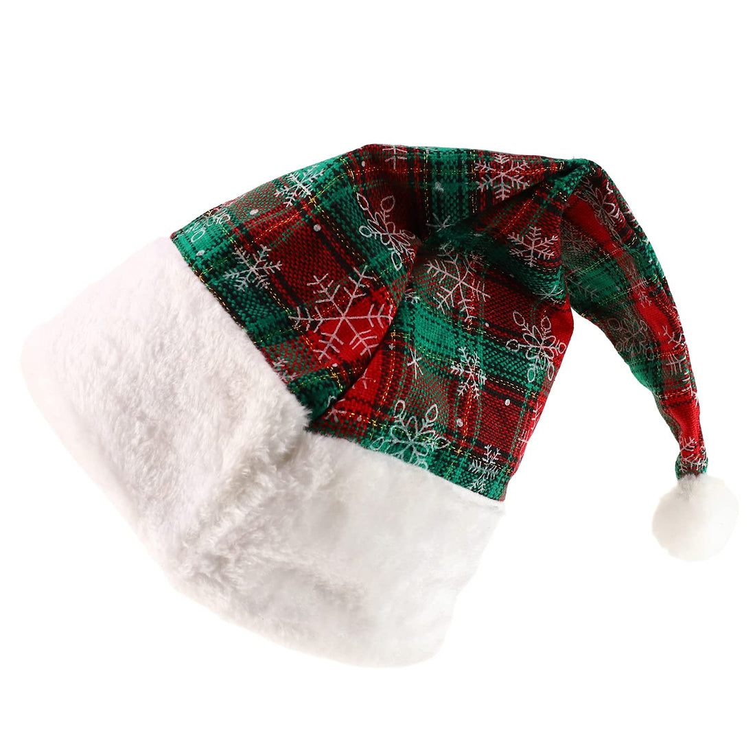 Trendy Apparel Shop Large and Small Snowflakes Christmas Holiday Hats