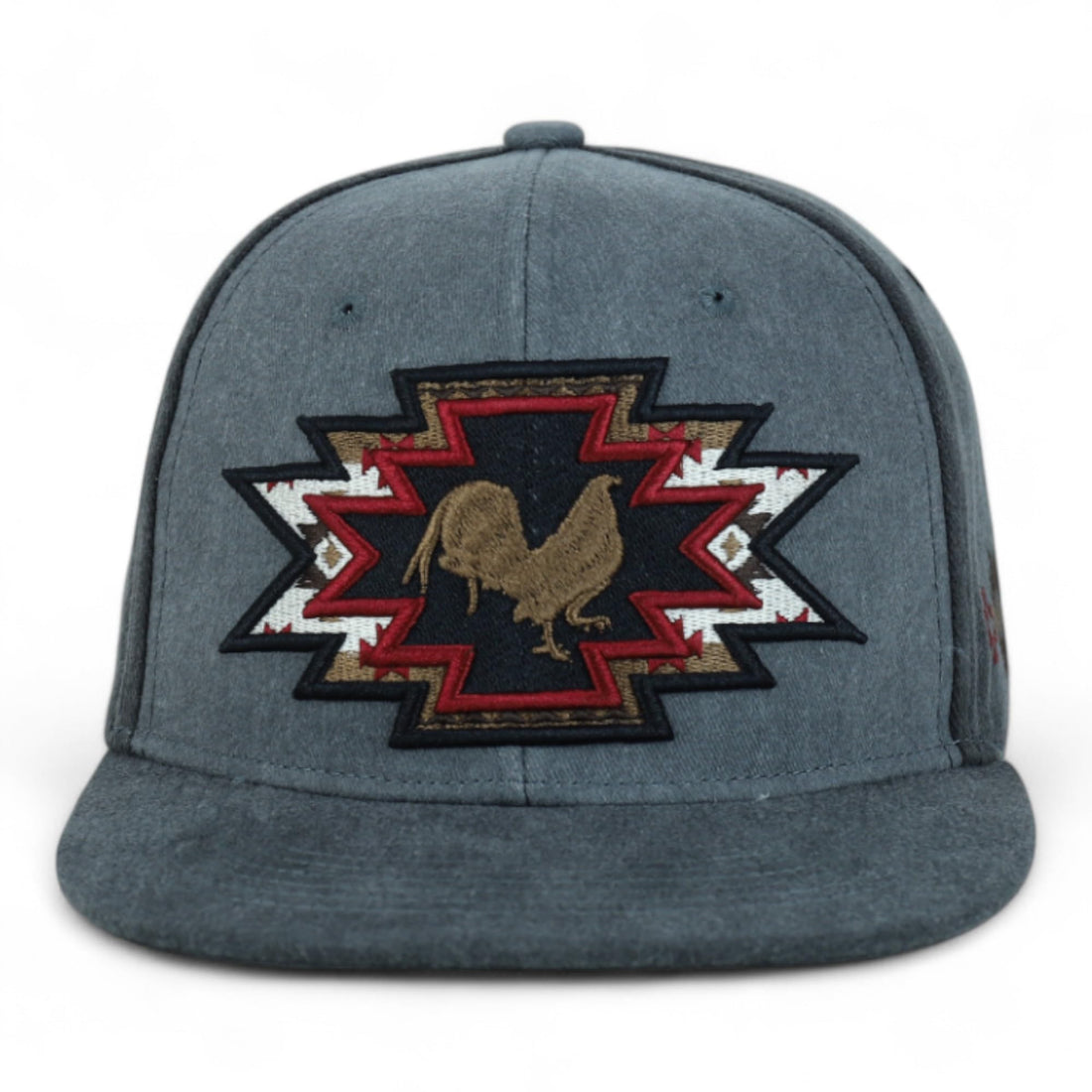 Trendy Apparel Shop Rodeo Design Embroidered Washed Cotton Flat Bill Snapback Cap